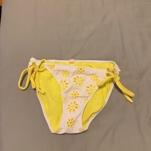 White & yellow flower Victoria Secret swim bottoms